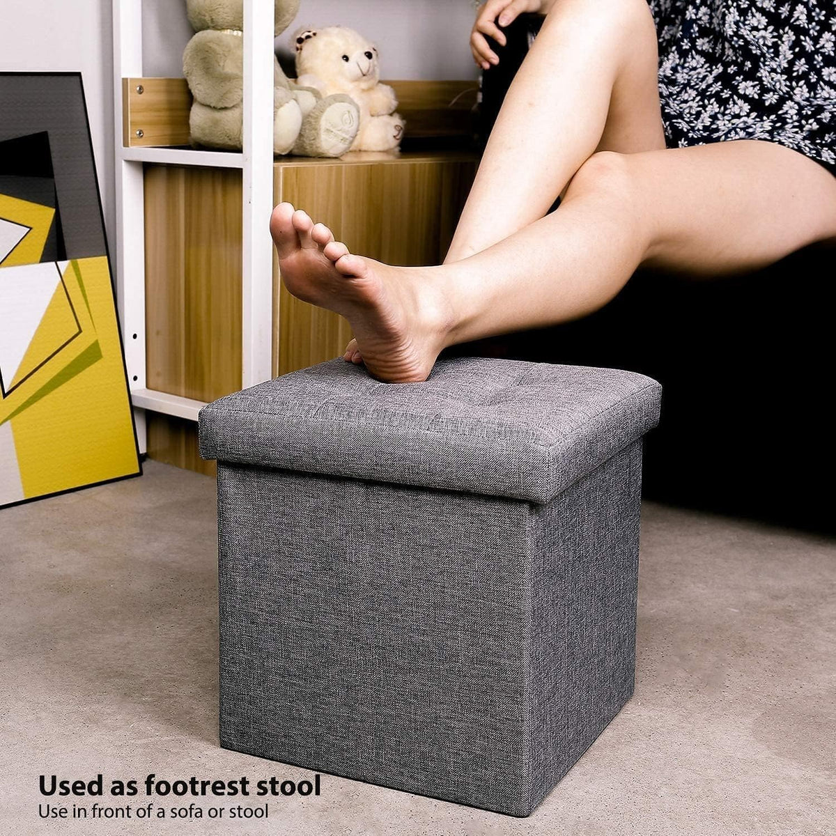Folding Storage Stool 30X30X30CM