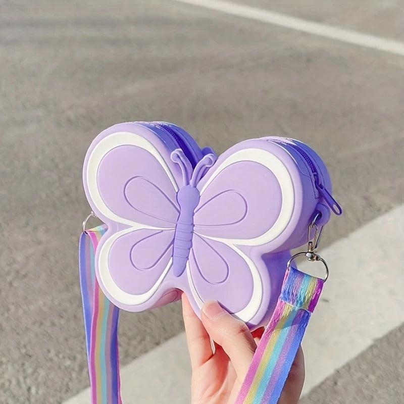 Portable Cute Phone Sling Bag Small Casual Utility Bag Popillon Cartoon Crossbody Purse Mini Mobile Pouch Picnic Bags Kids for School, College and Office