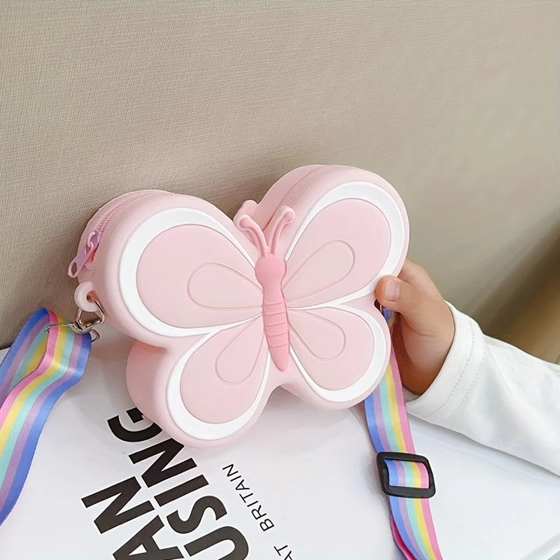 Portable Cute Phone Sling Bag Small Casual Utility Bag Popillon Cartoon Crossbody Purse Mini Mobile Pouch Picnic Bags Kids for School, College and Office