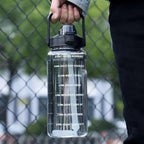 Transparent Water Bottle | Motivational Sports Water Bottle with Time Marker and Straw, Leakproof Sipper Flask for Gym, Office and Outdoor Fitness.(Pack of 1)