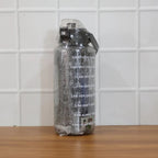 Transparent Water Bottle | Motivational Sports Water Bottle with Time Marker and Straw, Leakproof Sipper Flask for Gym, Office and Outdoor Fitness.(Pack of 1)