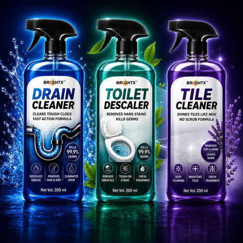 BrightX Drain Cleaner, Toilet Descaler & Tile Cleaner