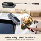 Microfiber Car Duster with Steel Extendable Handle (Pack of 1)