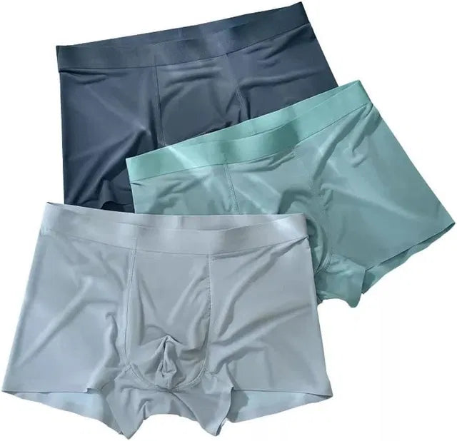 Men's Ice Silk Briefs Boxers (Pack of 3)...