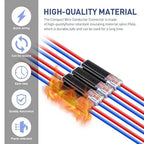 Fast-Fit 2-Pin Double-Wire Plug-in Connectors (Pack of 6)
